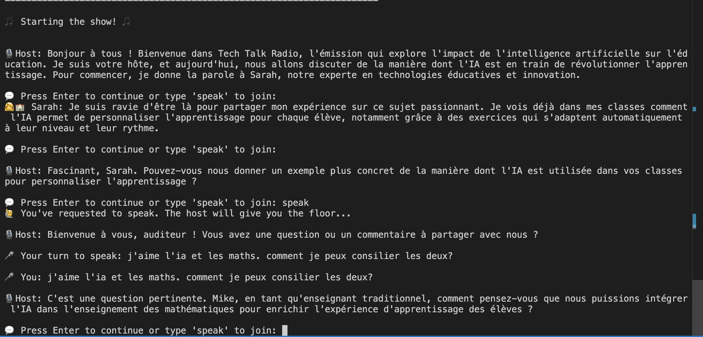 Radio Interactive Alimentée par l'IA